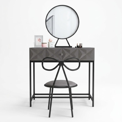 Tafel Klassieke console Spiegel Kaptafel Slaapkamer Krukje Set Commode