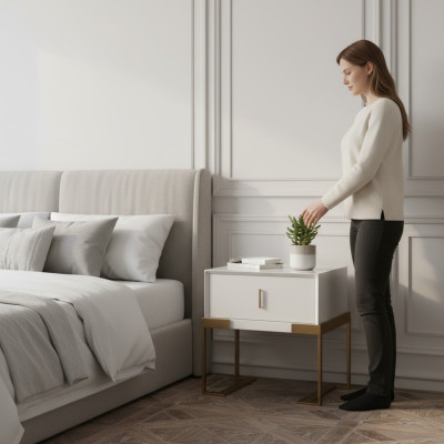 Nachtkastje. Nachtkast. Bijzettafel. Commode. Nachtkastje.