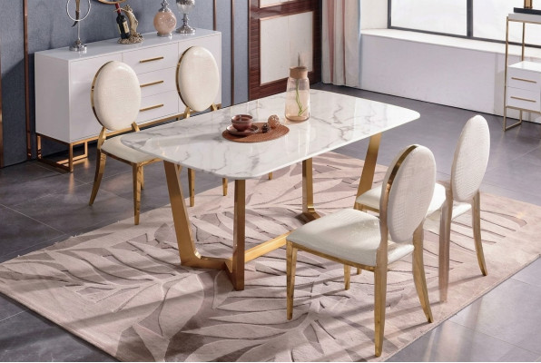 Eettafel Moderne tafel Eetkamerset 4x stoelenset 5 dlg. set
