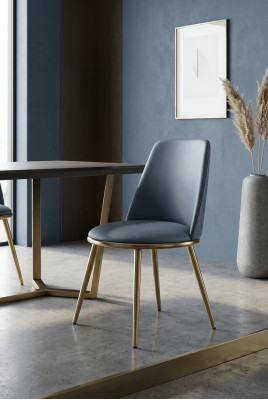 Eettafel Stoelen Luxe Stof Roestvrij Staal Ontwerp Stoel Fauteuil Bekleding Nieuw