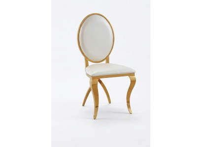 Luxe textiel roestvrijstalen fauteuil eetkamerstoel ontwerpstoel armstoel bekleding