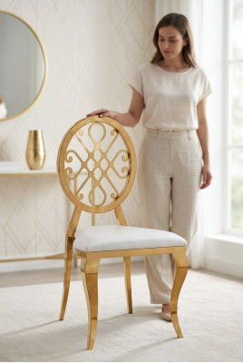 Ontwerpstoel leunstoel gestoffeerde stoelen luxe textiel roestvrijstalen fauteuil eetkamer