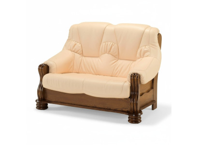Sofa 2 zitsbank Bank Sofas Banken Woonkamer Hout Leer Tweezits Meubels Nieuw