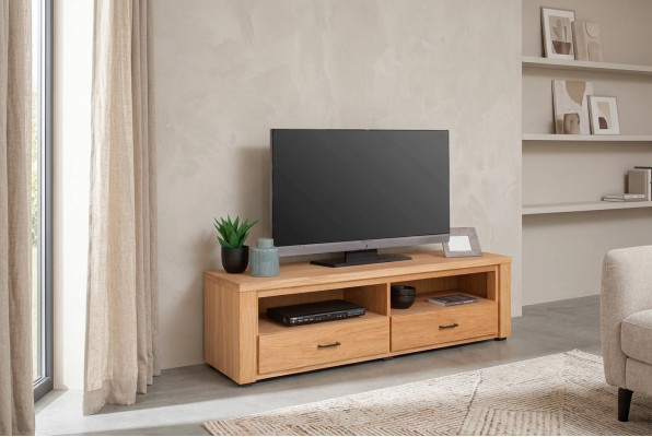 Ladenkast vitrine Echt hout TV-standaard Klassieke lade Nieuw Hout Ruimte.