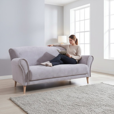 Driepersoons stoffen bankstel Sofa Paars Textielbankstellen Bankstel Luxe Nieuw