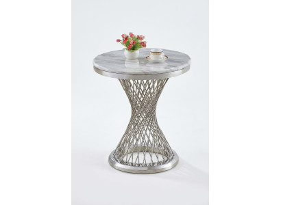 Ronde salontafel bijzettafel roestvrij staal luxe meubels woonkamer rond.