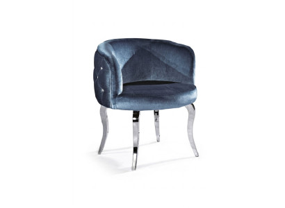 Ontwerp stoel textiel eetkamer roestvrijstalen fauteuil stoel lounge-zitter