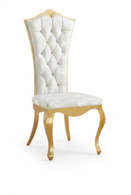 Luxury fauteuil stoelen design meubels eetkamer roestvrij staal wit roestvrij staal