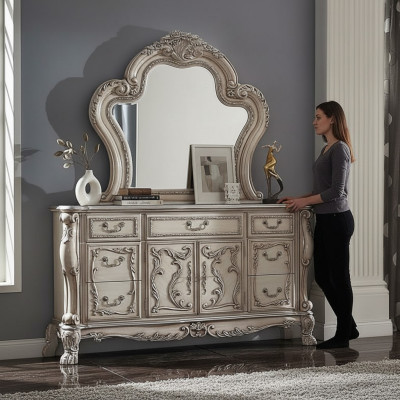 Dressoir Zilver Barok Hout Stijl Klassiek Italiaans Meubel Ontwerp Commode Nieuw