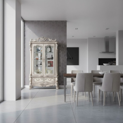Vitrinebuffetkasten Ontwerp Italiaanse meubels Kast Luxe Barok hout.