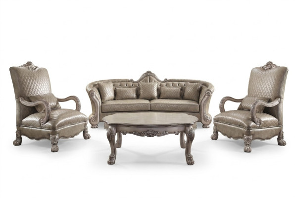 Bank Bank Salontafel Hout 4-delig Luxe Meubels Bankstel Bank Bankstel