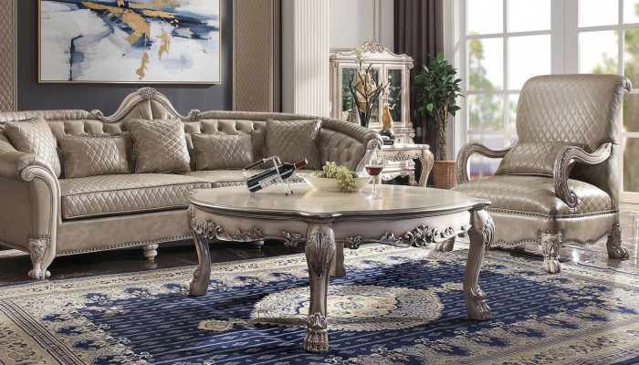 Hout Italiaanse meubels klassieke stijl Luxe Beige Salontafel Woonkamer Rond