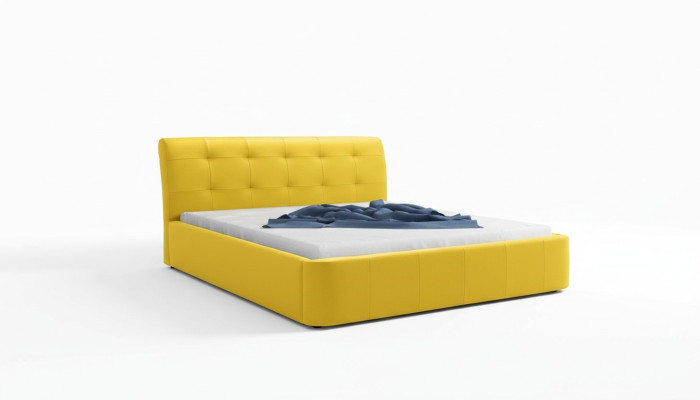 Klassiek bedframe gestoffeerd bed hotel leder textiel bedden stof 180x200cm