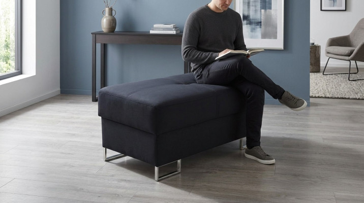 Hocker Voetenbank Bijzettafel Chaise longue Bank Fluweel Stof