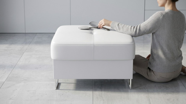 Ottomaanse Poef Stof Textiel Ottomaans Ontwerp Bank Voetenbankje Lounge Kruk Club