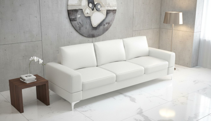 Woonkamer Ontwerp Textiel 3-Zits Wit Elegant Modern Bank Bankstel Bekleding Nieuw