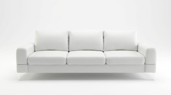 Woonkamer Ontwerp Textiel 3-Zits Wit Elegant Modern Bank Bankstel Bekleding Nieuw