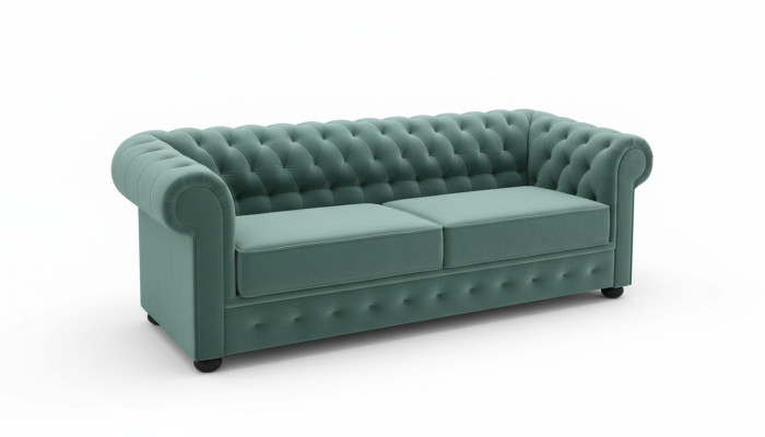 Design Bank Bank 3-zitter Bekleding Leer Grote Banken Textiel Chesterfield