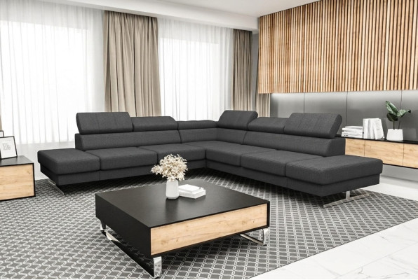 Ontwerp Bank Bank Bekleding Woonkamer L-Vorm Modern Elegant Woonlandschap Nieuw