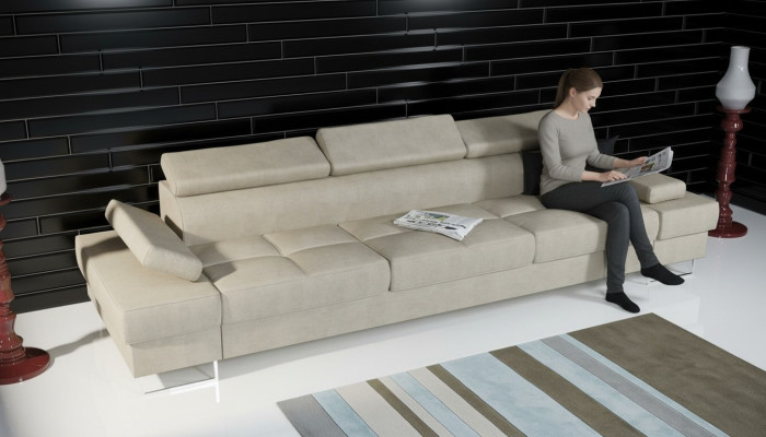 Sofa 4-zits bank gestoffeerde designbank 4-zits banken textiel designbank meubels