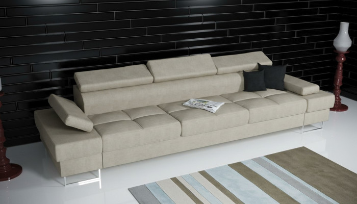 Sofa 4-zits bank gestoffeerde designbank 4-zits banken textiel designbank meubels