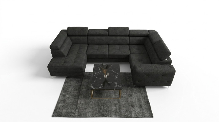Woonlandschap Bank Bankbekleding Hoek Stof Kunstleer Luxe Hoekbank U-vorm