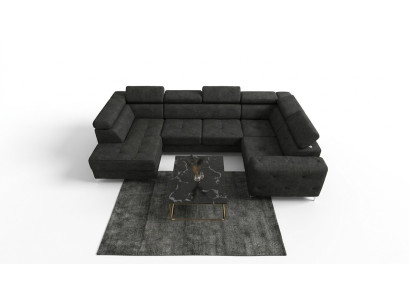 Woonlandschap Bank Bankbekleding Hoek Stof Kunstleer Luxe Hoekbank U-vorm
