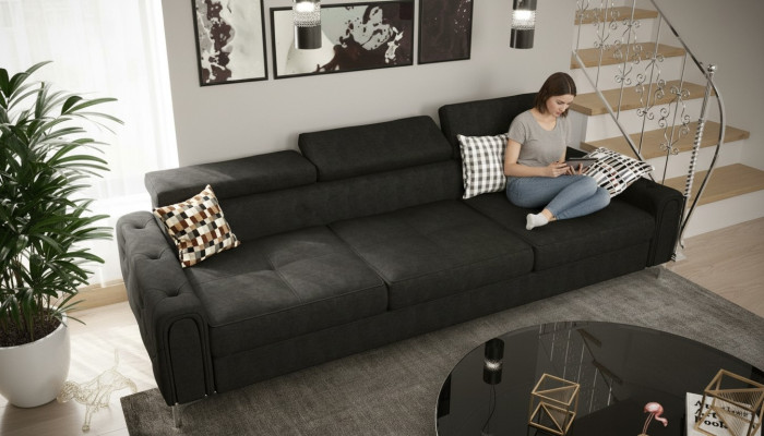 Bank 3-zits Stof leder Bankstellen Bank Bekleding Luxe Meubels Moderne Driezitter