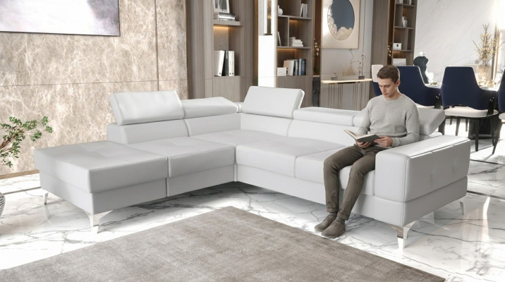 Hoekbank L-vorm bank woonlandschap gestoffeerd multifunctioneel design modern textiel