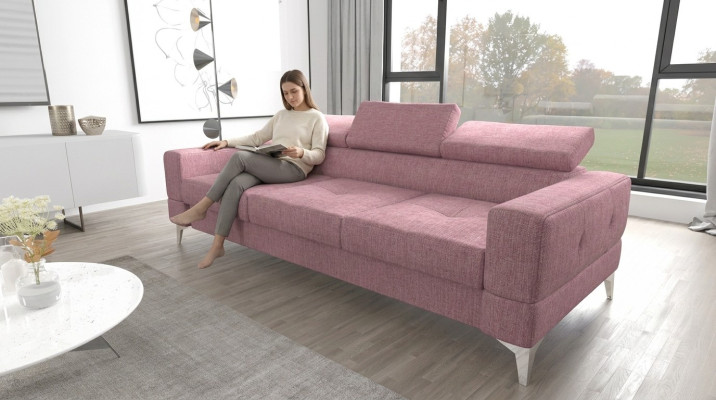 Driepersoonsbank Bekleding Design Bank Moderne 3-zits Woonkamermeubels Roze Bankstellen