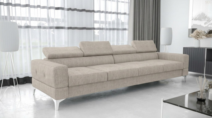 Woonkamer Bank Bankstellen Bekleden bankstellen xxl Design Bank 4-zits Textiel Groot Nieuw