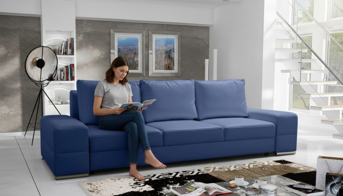 Bank Kunstlederen Bank Luxe Ontwerp Designer 3-Zits Meubels Klassieke Meubels xxl