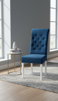 Moderne Chesterfield eetkamerstoelen 4x stoelen voor eetkamer stoffen eetkamerset nieuw