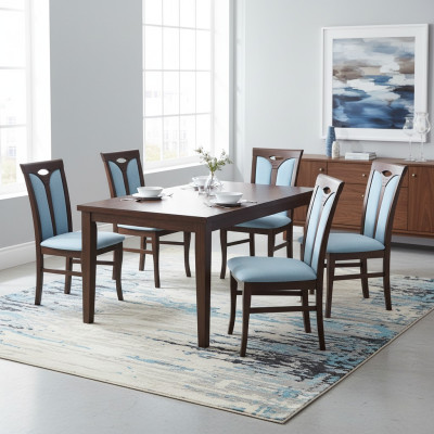 Eettafel Stoel Kussen Tafel Stoel Set Houten Meubilair Armleuning Tafels Nieuwe Groep 4x Stoelen
