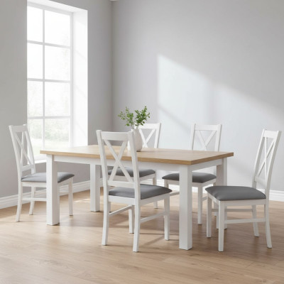 Eetkamer leuning gestoffeerde stoelen set compleet K22 4x designerstoel set