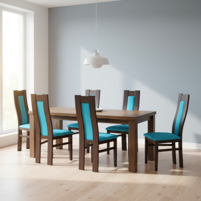 Garnituur Zitkussen Hout 4x Stoelen Woonkamer Nieuwe Eetkamer Groep Set Stoel