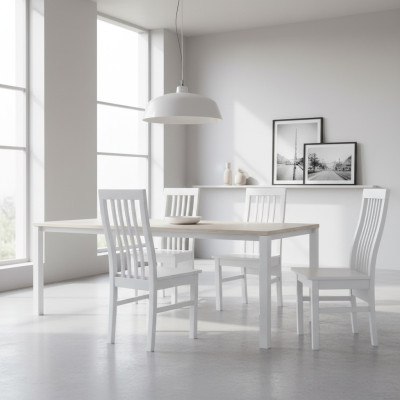 Stel 4x Luxe Design Massief Houten Stoelen In Porch Keuken Eetkamer Nieuw