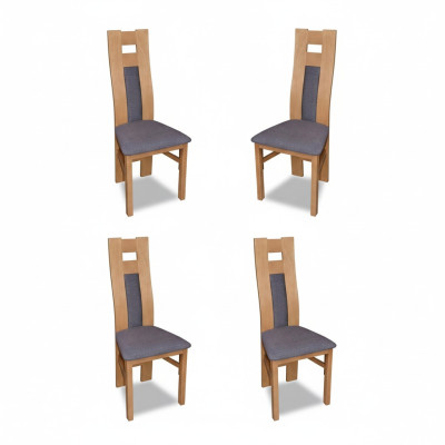 Groep Stoel Bekleding Leuning Stoelen Set Hout Massief Luxe Fauteuil Set 4x Stoel