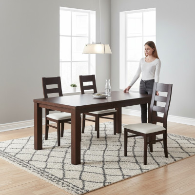 Stoelen Horeca Eetkamer Stof Nieuw Design Set 4x Fauteuil Stoel Hout Textiel Bekleding