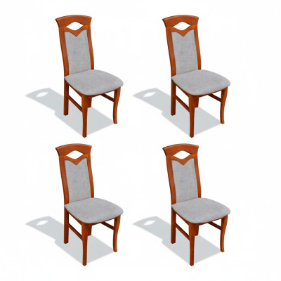 Stoelset Fauteuil Leun Ontwerp Bekleding Stof Textiel Eet Woonkamer 4x Stoelen Nieuw
