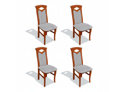Stoelset Fauteuil Leun Ontwerp Bekleding Stof Textiel Eet Woonkamer 4x Stoelen Nieuw