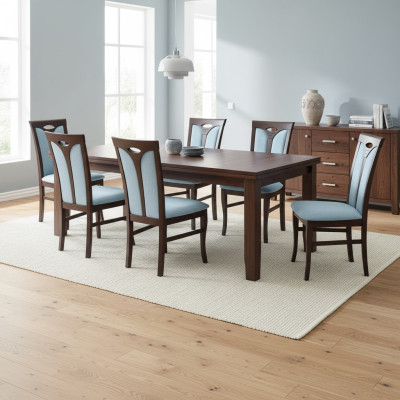 Garnituur fauteuils lounge set Ess 6x stoel ontwerp bekleding zit stoelen stoel groepen