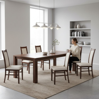 Groepsfauteuil leuning gestoffeerde hotel textielset stoelset groep 6x stoelen