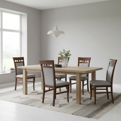 Eetkamerstoelbekleding Nieuwe Set 6x Eetgroep Stoel Textiel Armstoelen Stoelen Horeca Nieuw