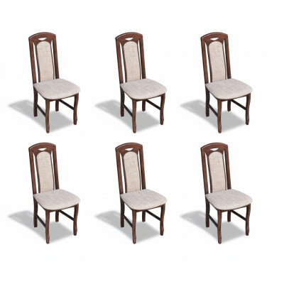 Eetkamerstoel Stoelen Stoel Modern Massief Hout Fauteuil Set 6x Luxe Restaurant