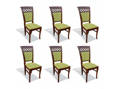 Eetkamerstoelen Houten Ontwerp Fauteuils Bekleding Set 6x Stoelen Stoel Textiel Groepen