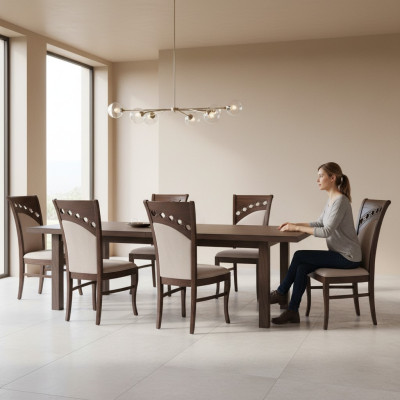 Set Keuken Woonkamer Eetkamer Set Designer Stoel Set 6x Stoelen Bekleding