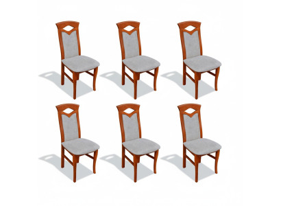 Beklede stoel stoel textiel zitstoel set nieuw keukenstoel eetkamer 6x stoelen