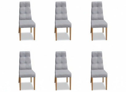 Eetkamer stoelset Fauteuil Bekleding Ontwerp 6x Stoelen Groep Set Fauteuil