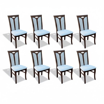 Ligstoel set stoelen horeca eetkamer textiel stof set 8x design stoel hout